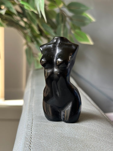 Black Obsidian Female Figure