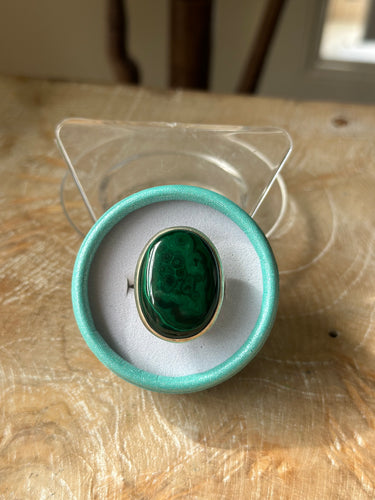 S925 Malachite Ring