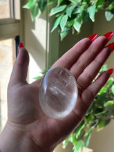Load image into Gallery viewer, Large Clear Quartz Palmstone