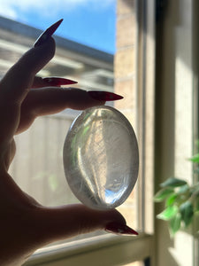 Large Clear Quartz Palmstone