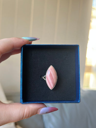 S925 Pink Jasper Ring