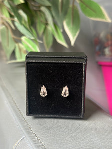 Sterling Silver Champagne Morganite Earrings