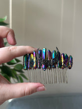 Load image into Gallery viewer, Titanium Aura Quartz Hair Comb