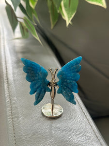 Mini Butterfly On Stand - Apatite