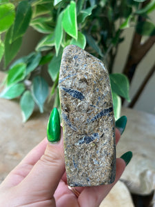 RARE Blue Sapphire In Muscovite Freeform