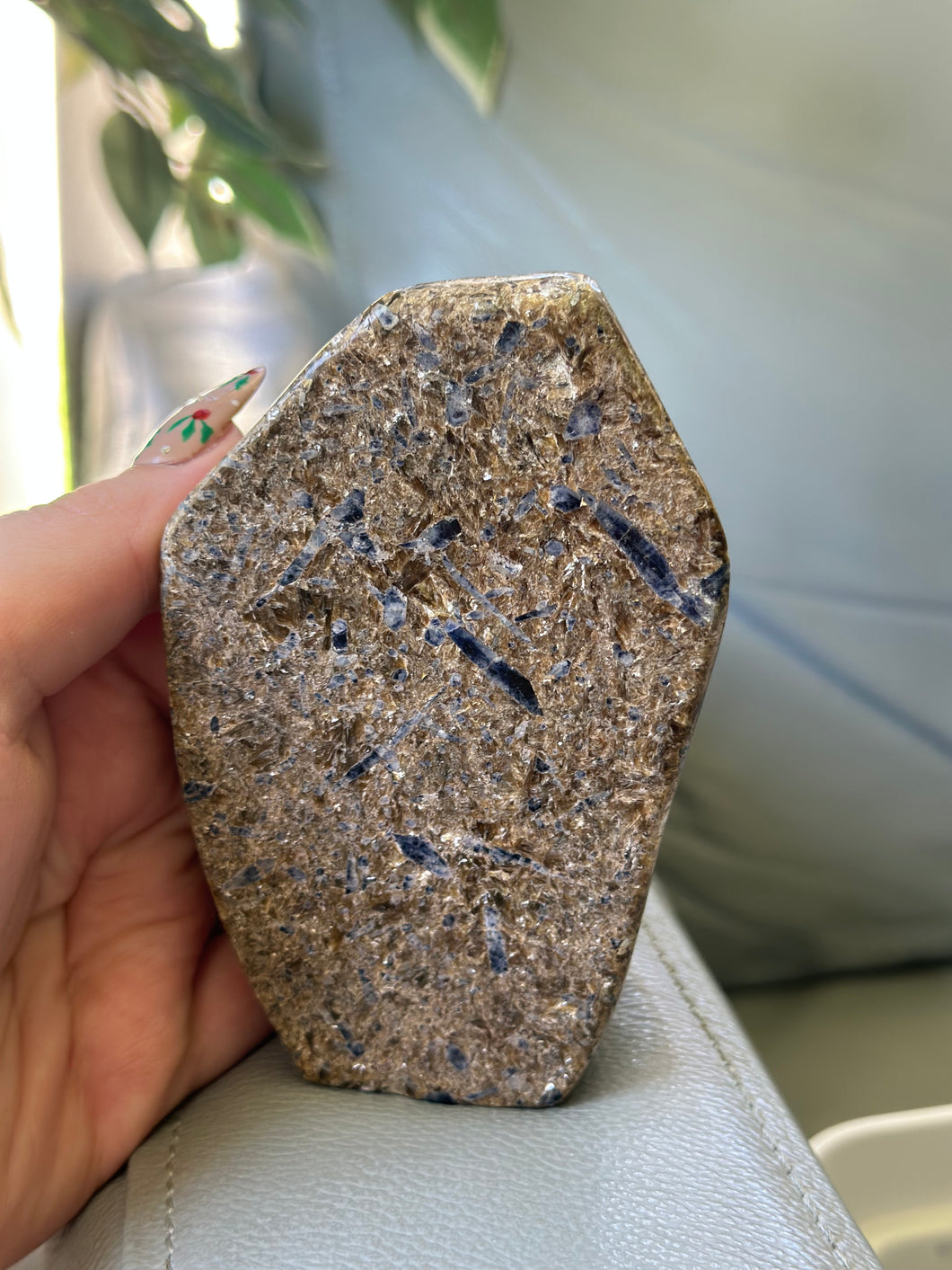 RARE Blue Sapphire In Muscovite Freeform