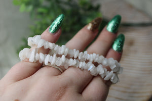Rainbow Moonstone Chip Bracelet