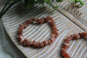 Peach Moonstone Chip Bracelet