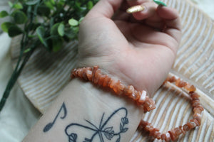 Peach Moonstone Chip Bracelet